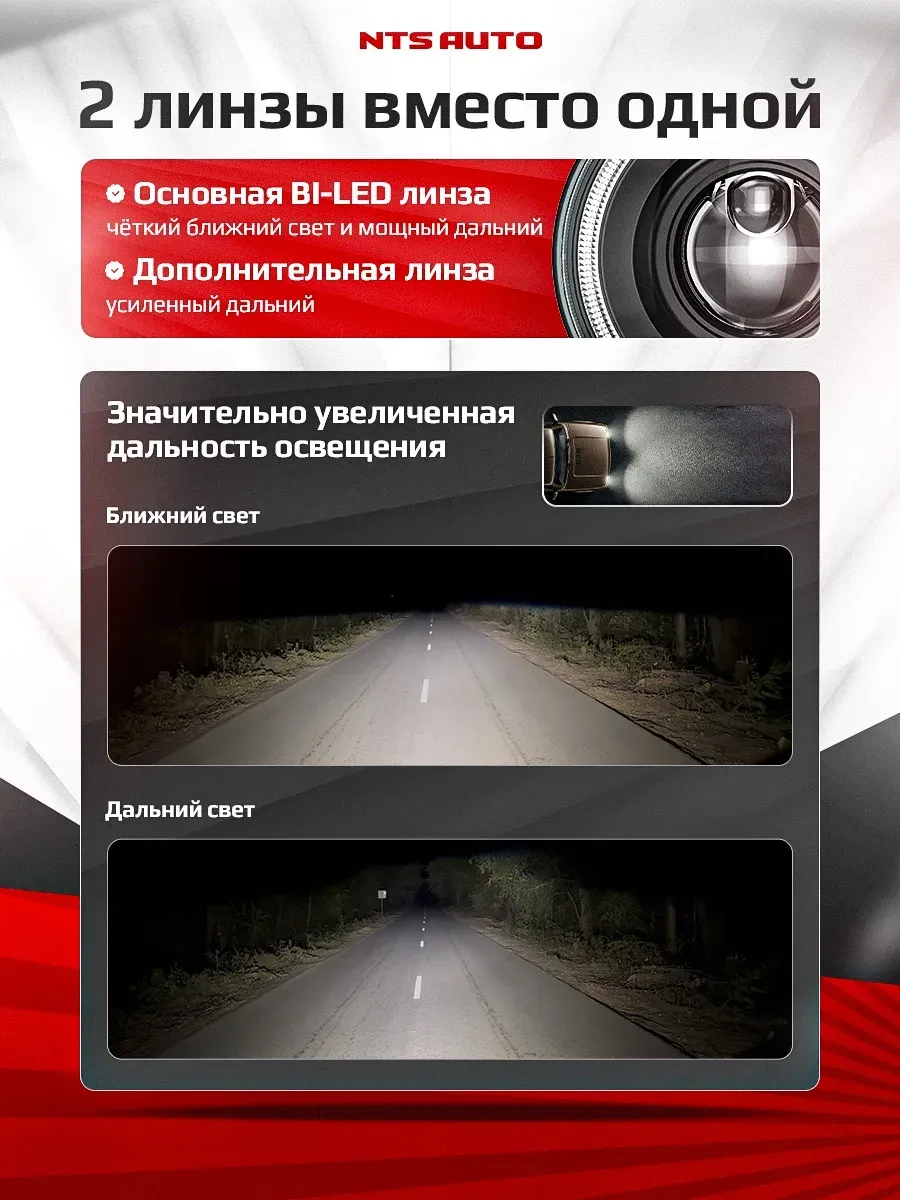 Фары на Ниву светодиодные 7 дюймов с Bi Led модулем ДХО с приветствием, УАЗ, ВАЗ, мотоцикл