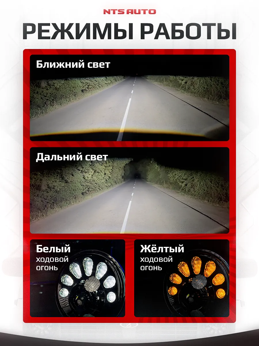 Фара диодная 7' круглая DH-C251